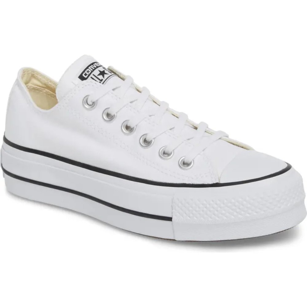 Converse Chuck Taylor® All Star® Platform Sneaker in White Canvas Sz: 9.5